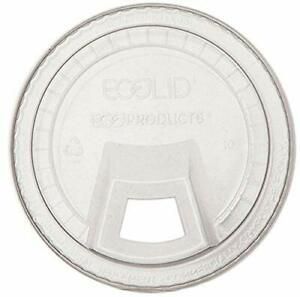 Eco-Products Renewable &amp; Compostable Compostable Sip Lids Fits 9 &amp; 24oz. Gree...