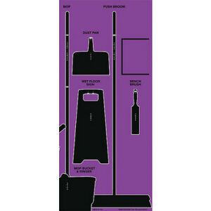 ZORO SELECT GPSM313 Shadow Board, Cleaning, Blk Shadow Color