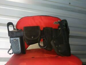 International Black Tactical Duty Belt Police - Security Belt L w/ 8 attachments