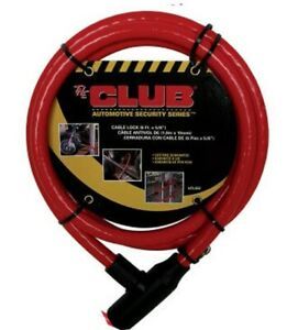Winner International UTL902 6 Foot Keyed Cable Lock - Red