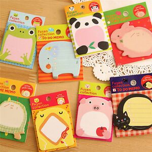 8Pcs Animal Cat Panda Cute Kawaii Sticky Notes Memo Pad School Supplies~F1 CW