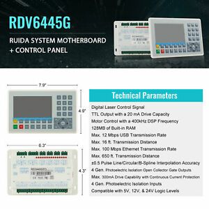 6445G Replacement &amp; Upgrade Ruida Control Panel Set for Laser Engraving Machines