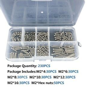 Socket Screws Nuts 1 set M2 model With Nut 304# Socket Screws Assortment