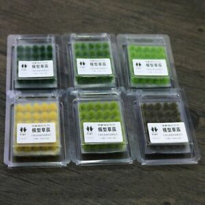 Miniature Grass Bushes Plant Cluster Artificial Grass Tufts Simulation Model
