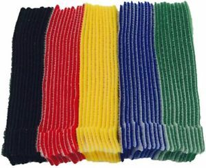 Cable Ties Color Reusable 6-Inch Hook and Loop Cord Organizer Wire Ties 50pcs