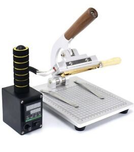 Desktop Hot Foil Stamping Machine 10x13cm w/handheld Brass T-slot, Brass Letters