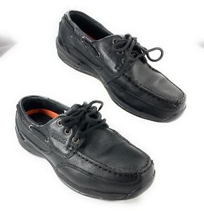 Rockport Works Sailing Club Steel Toe Black Safety Shoes Men&#039;s 7.5/Women&#039;s 9.5