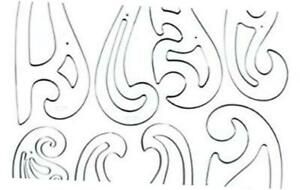 French Curve Template Set of 8