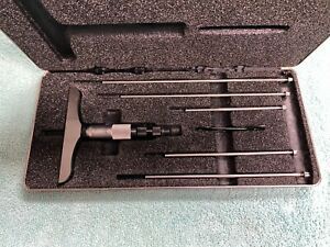 Starrett Co. No. 445  Depth Micrometer Kit 0 - 6&#034;