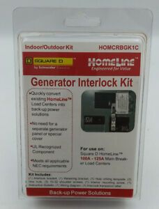 Square D HOMCRBGK1C Homeline 100A Load Center Generator Interlock Kit