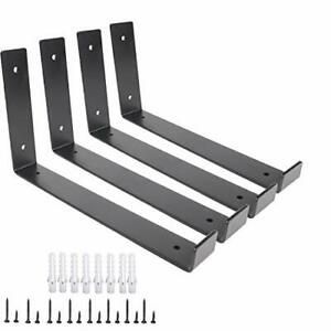 Osring 12 Inch Shelf Brackets Wall L Bracket Steel 4pcs Floating Shelf Suppor...
