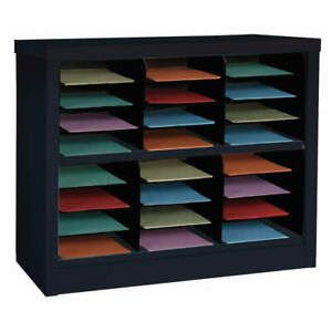 GRAINGER APPROVED 5CRX9 Literature Organizer,30 In H,Black