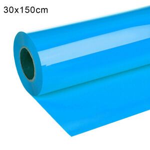 30x150CM PVC Heat Transfer Vinyl Film Printing Crop For Sportswear Decor Blue