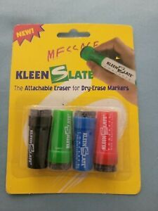 KLEENSLATE ATTACHABLE ERASERS 4/PK FOR DRY