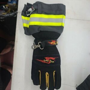 Dragon Fire Texan Alpha X NFPA Firefighting Gloves Size Med Gauntlet Style.