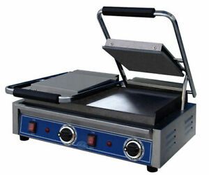 Globe GSGDUE10 18&#034; Double Bistro Panini Grill - Countertop Unit - Electric