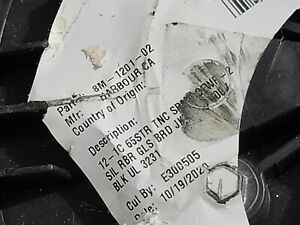 Harbour Industries #12awg SEWF-2 Braided SRML Wire UL-3231 600V 150C Black /25ft