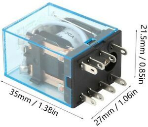 10pcs Set Coil Power Relay MY2N-J 8 Pin Large Carrying Capacity Miniature Relay
