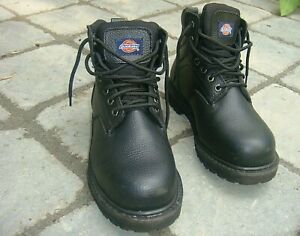 USED ONCE Dickies Prowler BLACK steel toe men&#039;s SAFETY WORK BOOT shoe sz 9 lace
