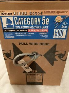 Category 5e 4pair/24 guage Data Communications Cable Gray