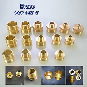 Brass BSP Male to Male Coupler Connector Fitting Adapter 1-1/4&#034; 1-1/2&#034; 2&#034; 2-1/2&#034;