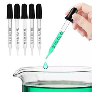Straw Rubber Head Glass Dropper Scale Dropper Scale Pipette Medicine Dropper