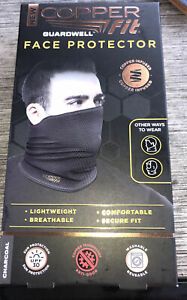 Copper Fit Guardwell Face Protector Mask Gaiter Adult Charcoal New