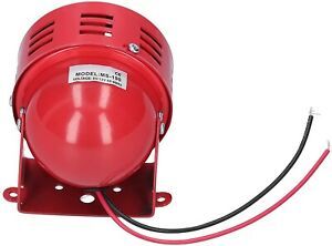 50-60Hz Alarm Motor ABS DC 12V High Power Industrial Red Stainless Steel