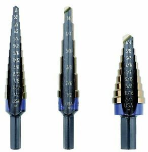 Irwin Unibit 585-10502CB Cobalt 3Pc Set 10231 10232 &amp; 10233