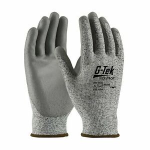 PIP 16-150-L PolyKor Smooth Gloves, Gray, Large - 1 pair