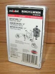 Red Dot (RIH31LMWH) 1/2&#034; Three Hole White Outlet Box (S100WHE) **NEW**