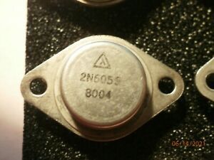 2N6055 4 Pcs, METAL CASE DARLINGTON  POWER TRANSISTORS by MOTOROLA