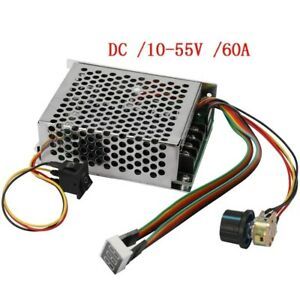 Motor Speed Controller DC 10-55V 60A Reversible Switch Digital Display Controls