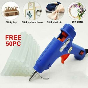 Glue Gun Hot Melt Electric Trigger DIY Adhesive Crafts 50 FREE GLUE STICKS