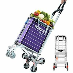 Devo Stair Climbing Cart Heavy DutyShopping Carts for Groceries with Tri-Whee...