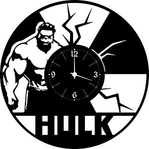 CDR,DFX Files For CNC Laser  Plasma Router-TO MAKE A Wall CLOCK-HULK 107