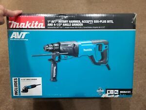 Makita HR2641X1 SDS-PLUS AVT Rotary Hammer with Case 4-1/2&#034; Angle Grinder New!!!