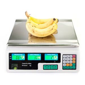 40kg/5g Digital Scale Computing Food Produce Electronic Counting Weight 88LB