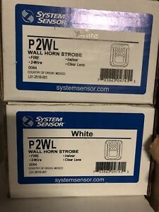 System sensor P2WL Horn/Strobe White Wall Mount NEW!