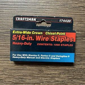 Craftsman Wire Staples 5/16 inch 974420 NIB 1000 count