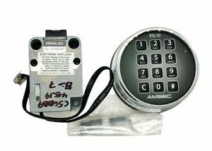 AMSEC ESL10XL Deadbolt Lock w/ Polished Chrome Keypad - Missing Relocker Plate