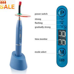 Cures Blue Dental 5W Wireless Cordless LED Curing Light Lamp 1500mw Dentist USA