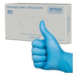 Blue Angel Nitrile Gloves, 5 mils, Powder Free, Latex Free, Disposable Gloves