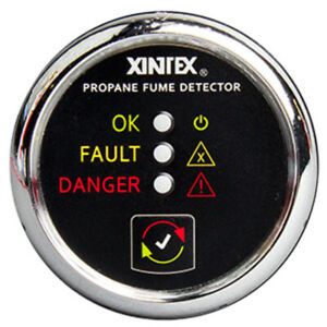 Xintex Propane Fume Detector w/Plastic Sensor - No Solenoid Valve - Chrome Be...
