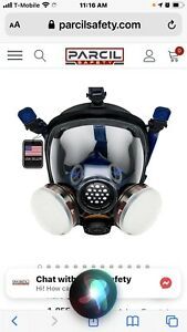 Parcil PD100 PD-100 Full Face Respirator&amp;Gas Mask &amp; 2 filters/NEW!!SEALED!!!