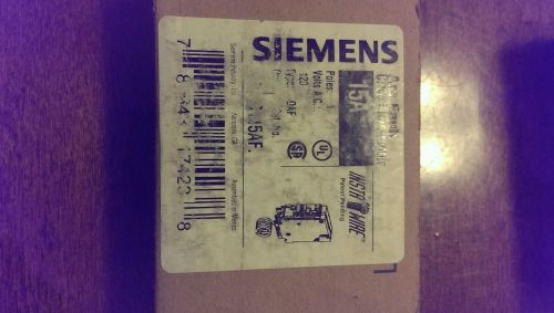 3 Q115AF Siemens Arc Fault Circuit Breakers 1 Pole 15 Amp 120V (New)