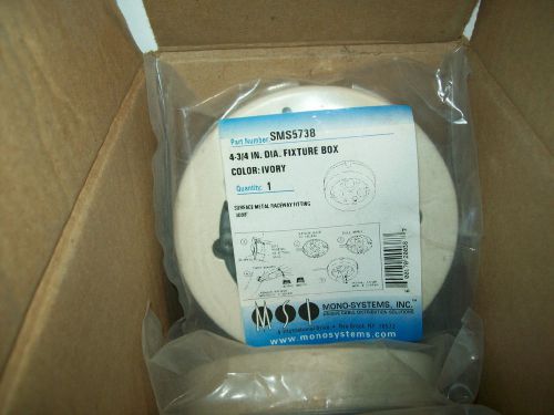 MONO SYSTEMS SMS5738 4 3/4&#034; FIXTURE BOX IVORY Same was Wiremold V5738