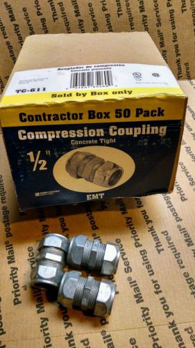 New Box 1/2 Compression Couplings 50 Count