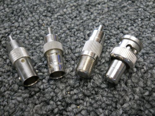 Lot of 4 Video BNC and RG6 Connectors NEW OLD STOCK