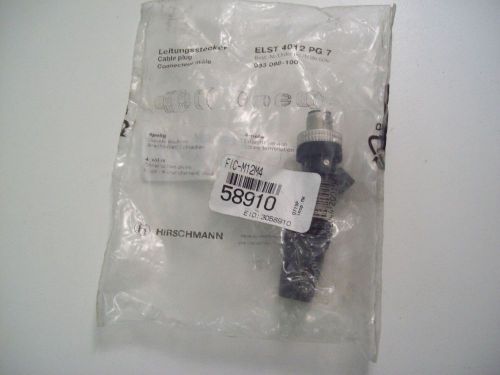 Hirschmann elst 4012 pg 7 4 pole cable plug - new in package - free shipping!!! for sale